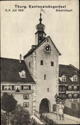 Ak Bischofszell Kt. Thurgau Schweiz, Thurgauer Kantonalsängerfest 1910