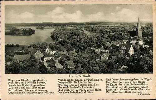 Ak Eutin in Ostholstein, Rosenstadt, Gedicht von L. Weiß