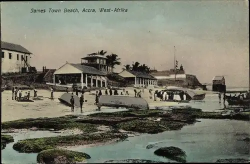 Ak Accra Ghana, James Town Beach, Strandpartie