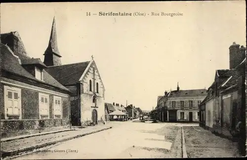 Ak Serifontaine Oise, Rue Bourgeoise