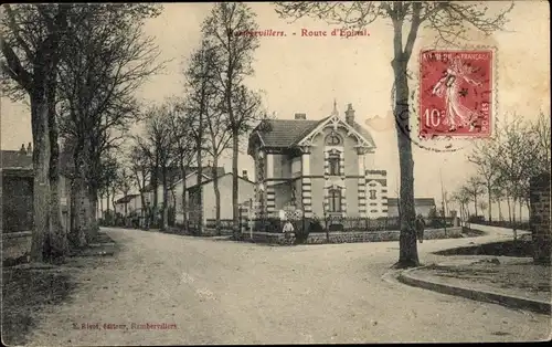 Ak Rambervillers Lothringen Vosges, Route d'Epinal