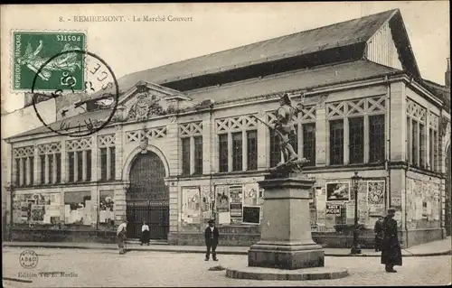 Ak Remiremont Lothringen Vosges, Le Marché Couvert, Denkmal