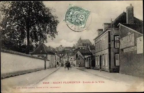 Ak Saint Florentin Yonne, Entrée de la Ville