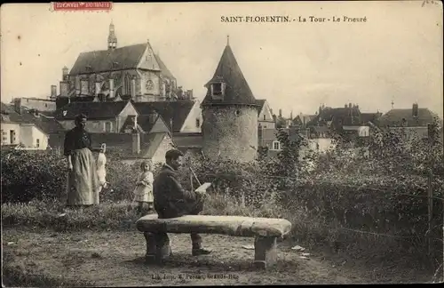 Ak Saint Florentin Yonne, La Tour, Le Prieuré