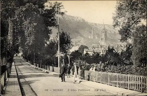 Ak Mende Lozère, L'Allée Piencourt