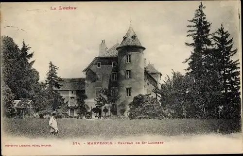 Ak Marvejols Lozère, Chateau de St. Lambert