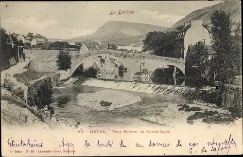 Ak Mende Lozère, Pont Romain de Notre Dame