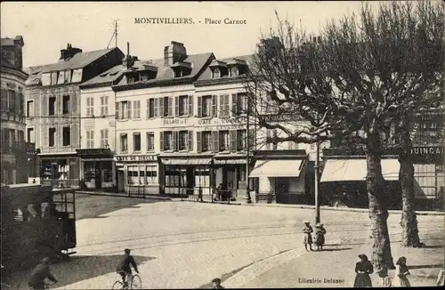 Ak Montivilliers Seine Maritime, Place Carnot