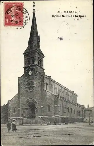 Ak Parix XIII., Église ND de la Gare