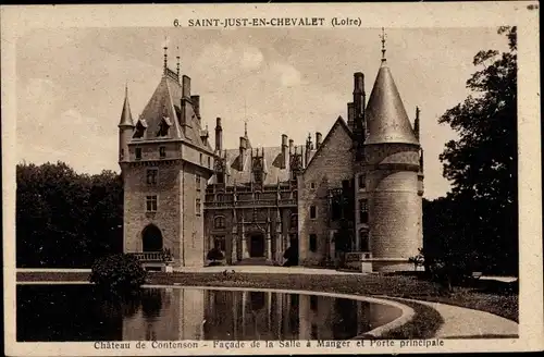 Ak Saint Just en Chevalet Loire, Chateau de Contenson
