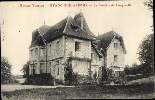 Ak Etang sur Arroux Saone et Loire, Pavillon de Fougerette