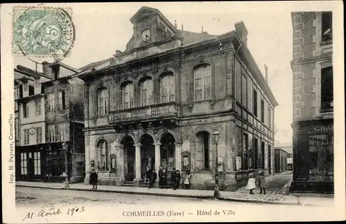 Ak Cormeilles Eure, Hotel de Ville