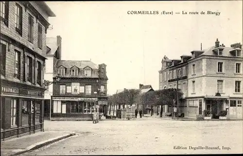 Ak Cormeilles Eure, La route de Blangy, Pharmacie