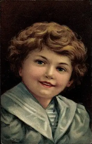 Ak Junge in Matrosenanzug, Portrait