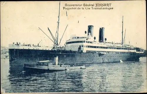 Ak Paquebot Gouverneur General Jonnart, Dampfschiff, CGT, French Line