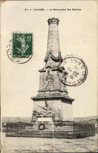 Ak Cahors Lot, Le Monument des Mobiles