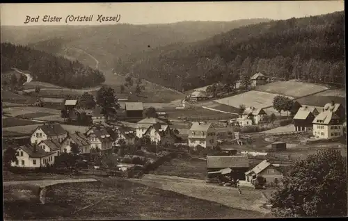 Ak Kessel Bad Elster im Vogtland, Blick auf den Ort