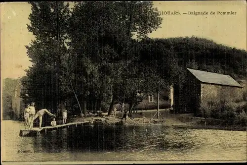 Ak Thouars Deux Sèvres, Baignade de Pommier, Badesteg