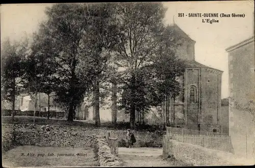 Ak Sainte Ouenne Deux Sèvres, L'Eglise