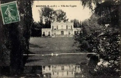 Ak Brunoy Essonne, Villa des Cygnes