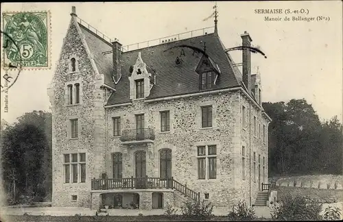 Ak Sermaise Essonne, Manoir de Bellanger