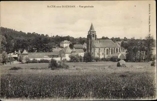 Ak Saint Cyr sous Dourdan Essonne, Vue générale, Kirche