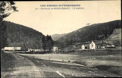 Ak Le Breuil Remiremont environs Lothringen Vosges, Flusspartie, Häuser