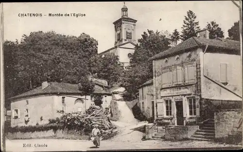 Ak Chatenois Lothringen Vosges, Montenée de l'Eglise