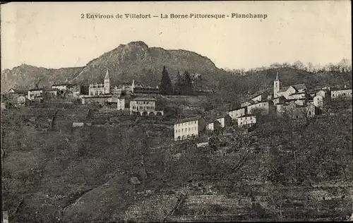 Ak Planchamp Lozère, La Borne pittoresque