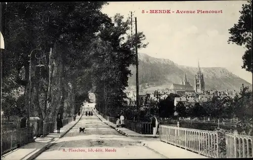 Ak Mende Lozère, Avenue Piencourt