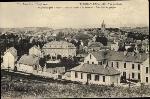 Ak St. Chély d'Apcher Lozère, Vue générale