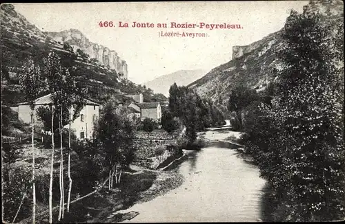 Ak La Jonte au Rozier Peyreleau Lozère, Ortschaft