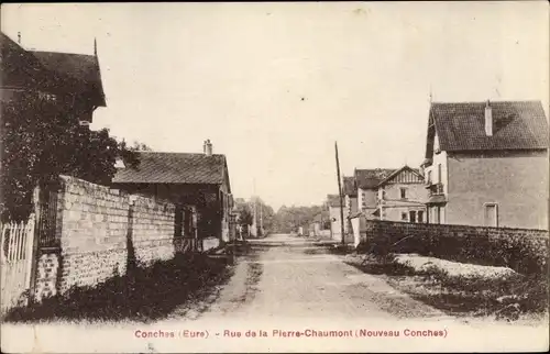 Ak Conches Eure, Rue de la Pierre Chaumont