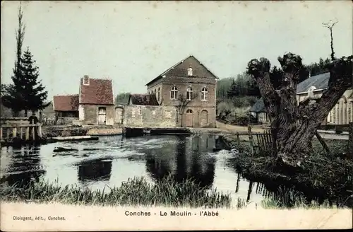 Ak Conches Eure, Le Moulin, l'Abbé