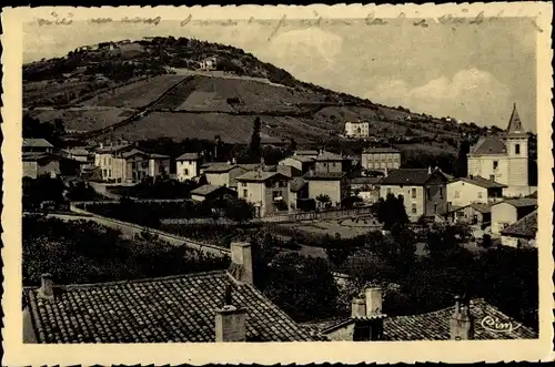 Ak St. Cyr au Mont d'Or Rhône, Vue générale et le Mont Cindre