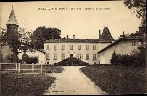 Ak St. Georges de Reneins Rhône, Chateau de Boistray