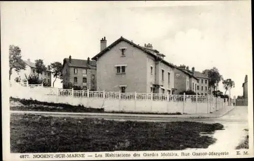 Ak Nogent sur Marne Val-de-Marne, Les Habitations des Gardes Mobiles, Rue Gaston Margerie