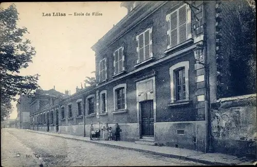 Ak Les Lilas Seine Saint Denis, Ecole de Filles