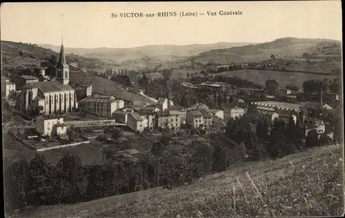 Ak St. Victor sur Rhins Loire, Vue générale