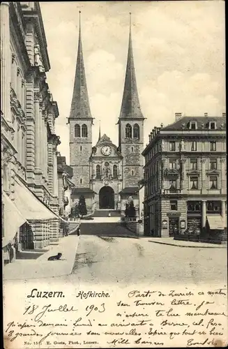 Ak Luzern Stadt Schweiz, Hofkirche