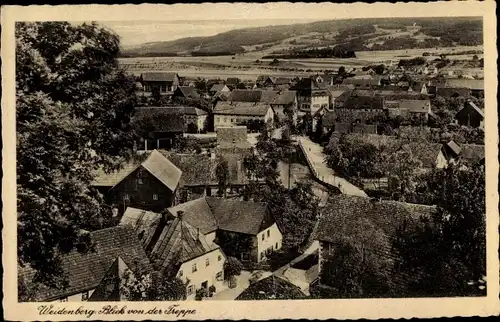 Ak Weidenberg im Fichtelgebirge Oberfranken, Blick von der Treppe auf den Ort