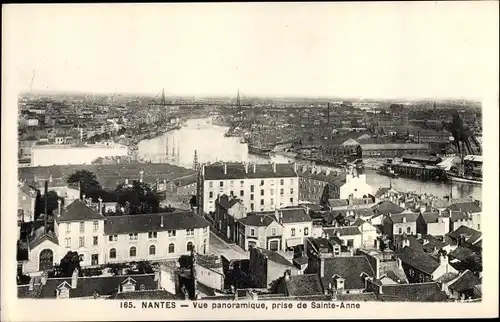 Ak Nantes Loire Atlantique, Vue générale, prise de Sainte Anne