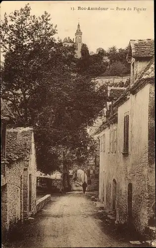 Ak Rocamadour Lot, Porte du Figuier