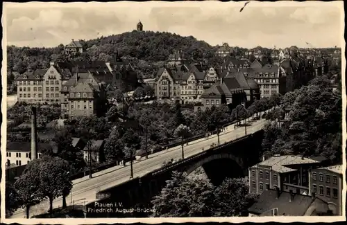 Ak Plauen im Vogtland, Friedrich August Brücke