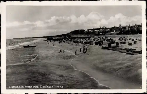 Ak Ostseebad Zinnowitz auf Usedom, Strandleben