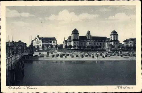 Ak Seebad Binz auf Rügen, Kurhaus, Strand