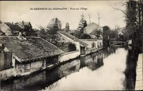 Ak Saint Germain les Arpajon Essonne, Vue sur l'Orge