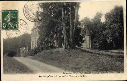 Ak Perray Vaucluse Essonne, Le Chateau et le Parc