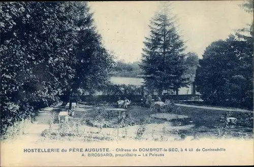 Ak Contrexéville environs Lothringen Vosges, Chateau de Dombrot le Sec, Hostellerie du Pere Auguste