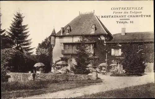 Ak Contrexéville Lothringen Vosges, Ferme des Eveques, Restaurant Champetre